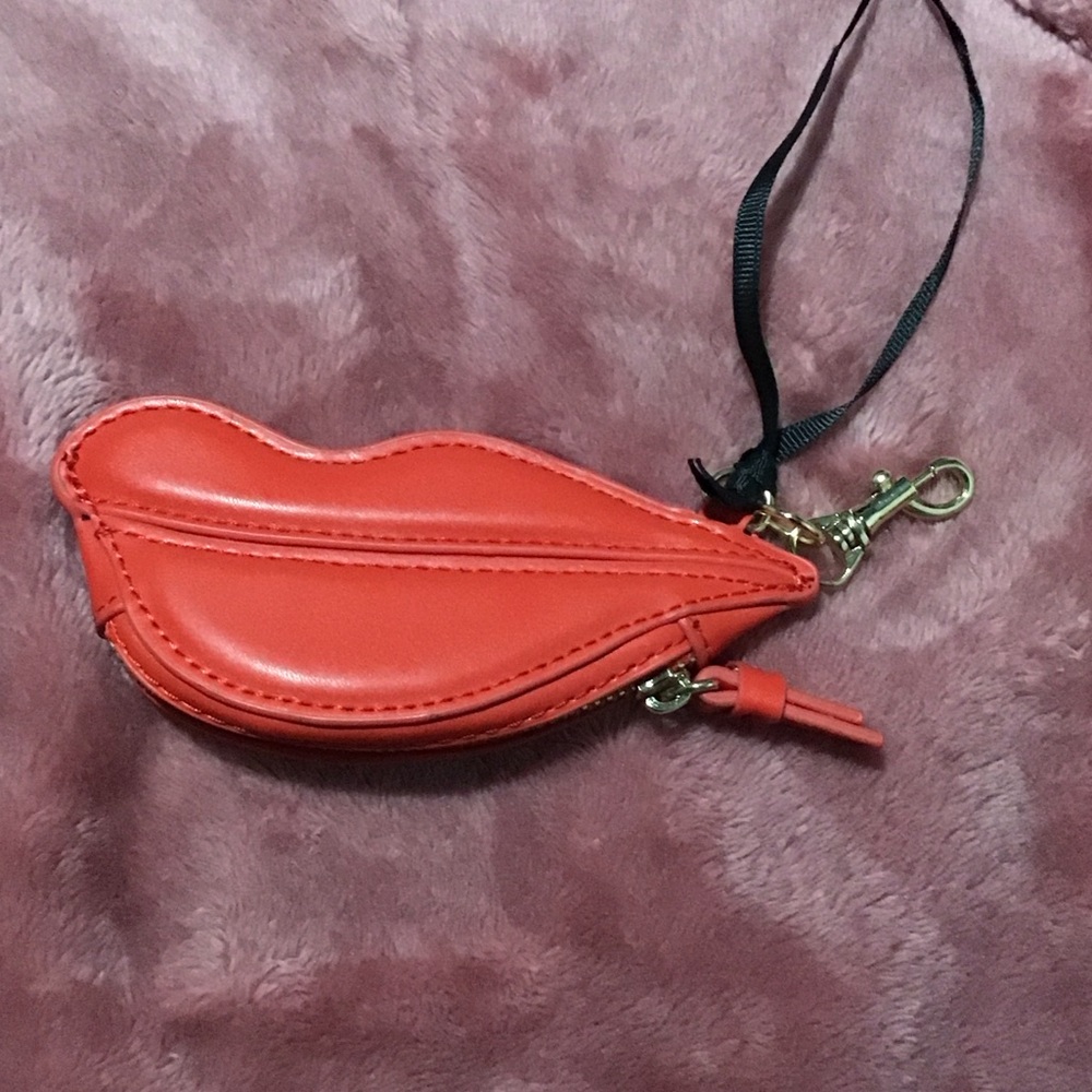 Red Lip-Shaped Coin Purse